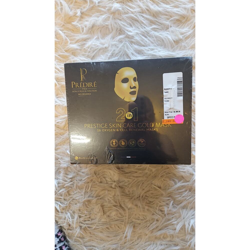 2in1 PRESTIGE SKIN CARE GOLD FACE MASK | 16 OXYGEN & CELL RENEWAL MASKS - Picture 3 of 4